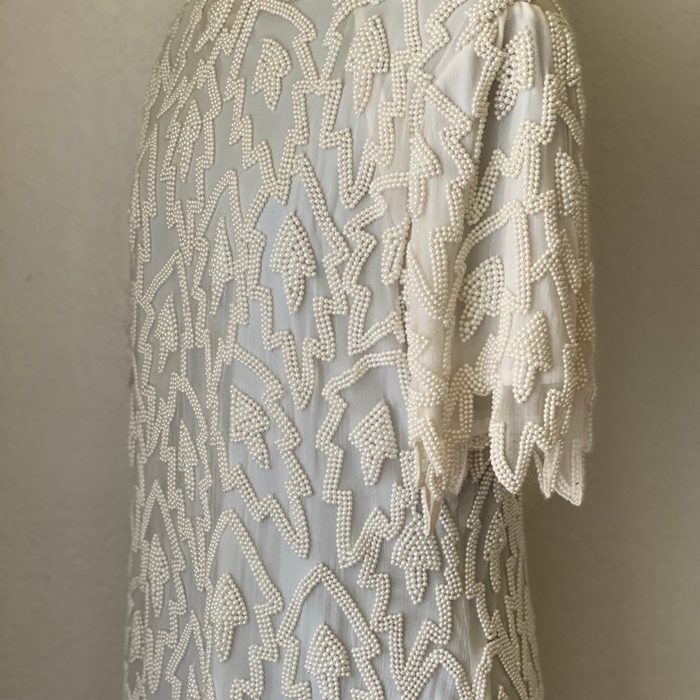 SOLDLaurence Kazar//Pearls Beaded/Ivory/White/Wedding - Picture 7 of 8